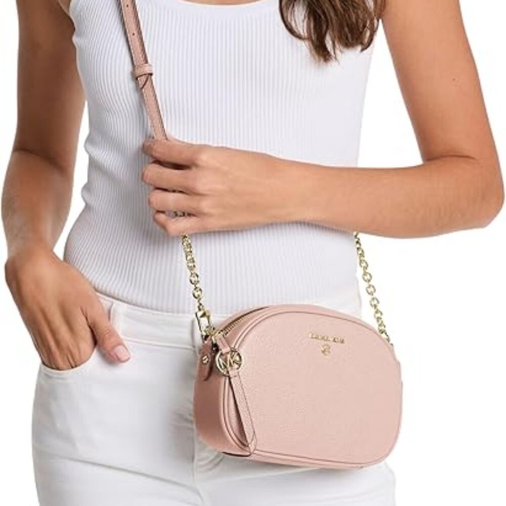 Michael Kors Jet Set Charm Small Oval Camera Crossbody Bag